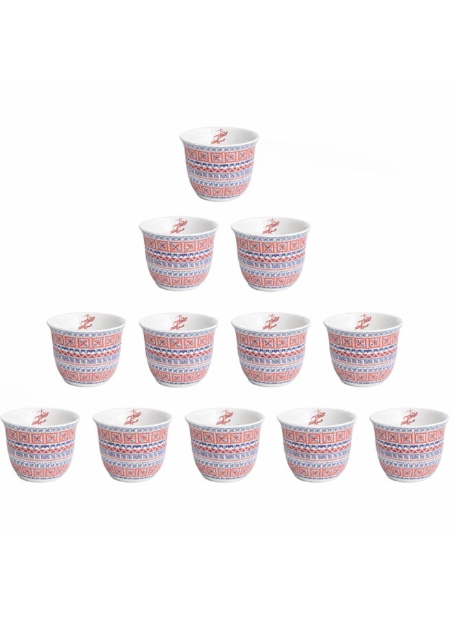 AKDC مجموعة من 12 كوب قهوة وشاي سيراميك، سحور وإفطار - مثالي لشهر رمضان - Image 2